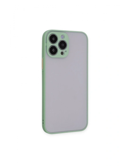 Newface iPhone 15 Pro Max Kılıf Montreal Silikon Kapak - Açık Yeşil