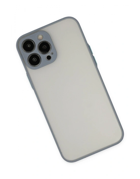 Newface iPhone 15 Pro Max Kılıf Montreal Silikon Kapak - Gri