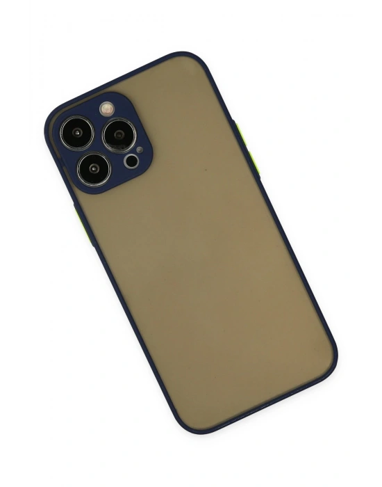 Newface iPhone 15 Pro Max Kılıf Montreal Silikon Kapak - Lacivert