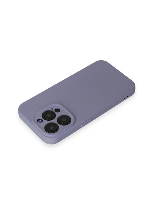 Newface iPhone 15 Pro Max Kılıf Nano içi Kadife Silikon - Lila