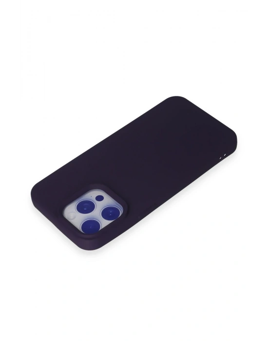 Newface iPhone 15 Pro Max Kılıf Nano içi Kadife Silikon - Mor