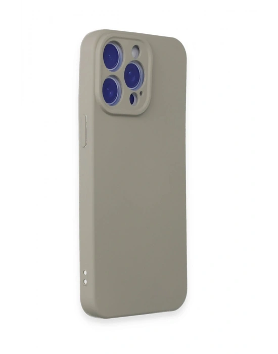 Newface iPhone 15 Pro Max Kılıf Nano içi Kadife Silikon - Titan Gri