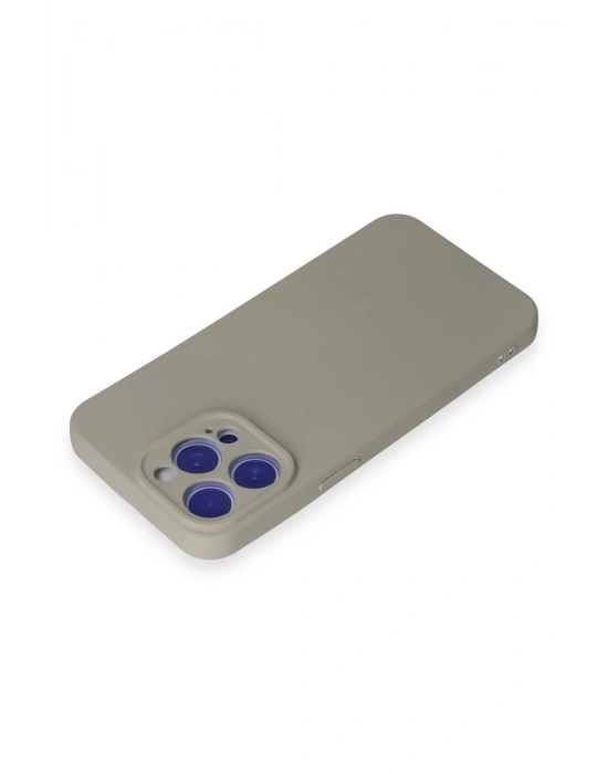Newface iPhone 15 Pro Max Kılıf Nano içi Kadife Silikon - Titan Gri
