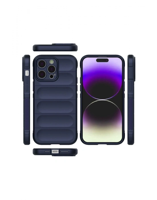 Newface iPhone 15 Pro Max Kılıf Optimum Silikon - Lacivert