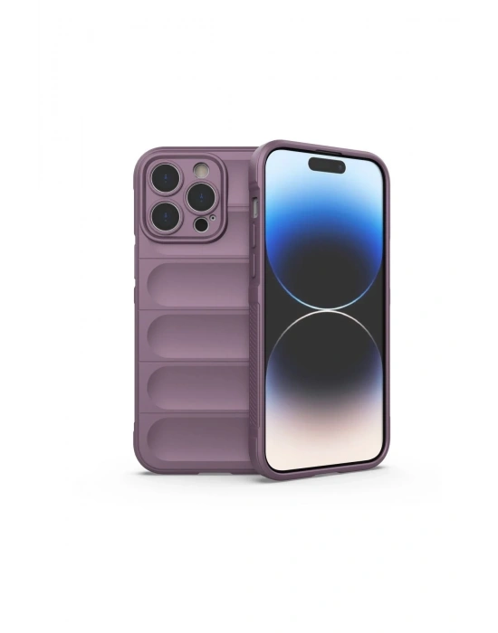 Newface iPhone 15 Pro Max Kılıf Optimum Silikon - Mor