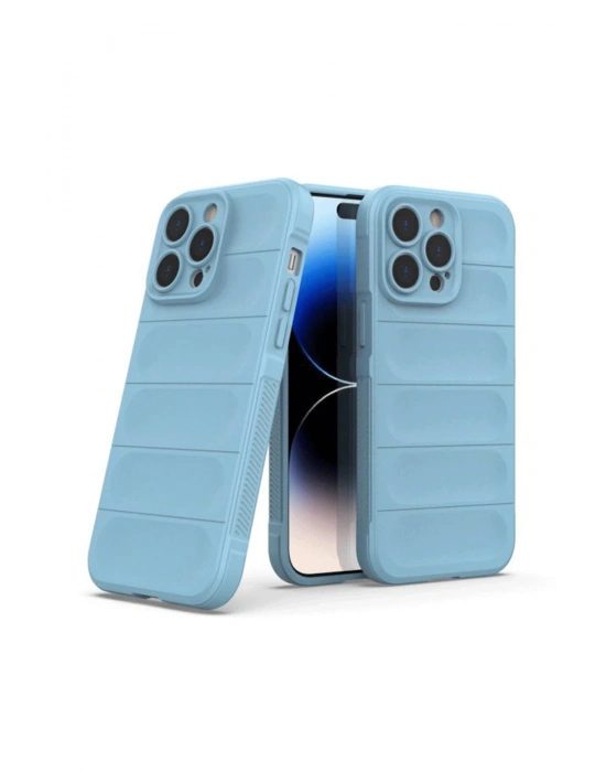 Newface iPhone 15 Pro Max Kılıf Optimum Silikon - Sky Blue