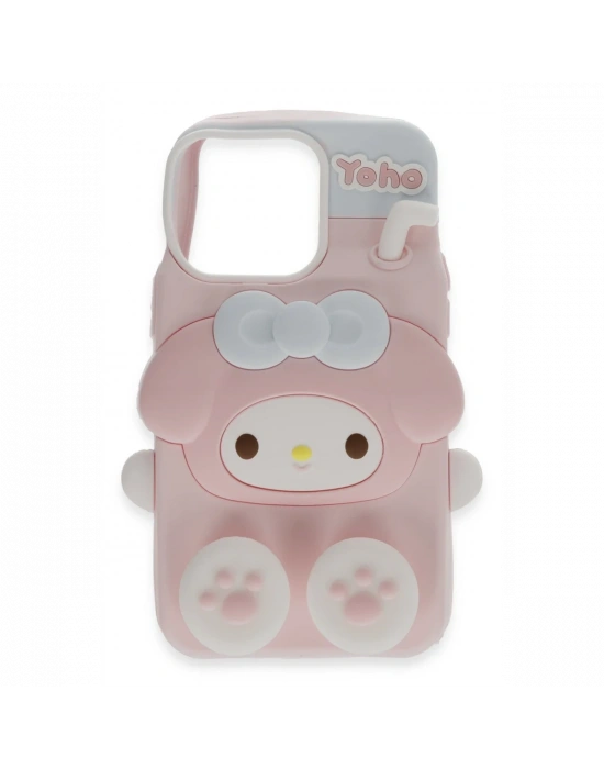 Newface iPhone 15 Pro Max Kılıf Poky Karakter Silikon Kapak - Desen 2