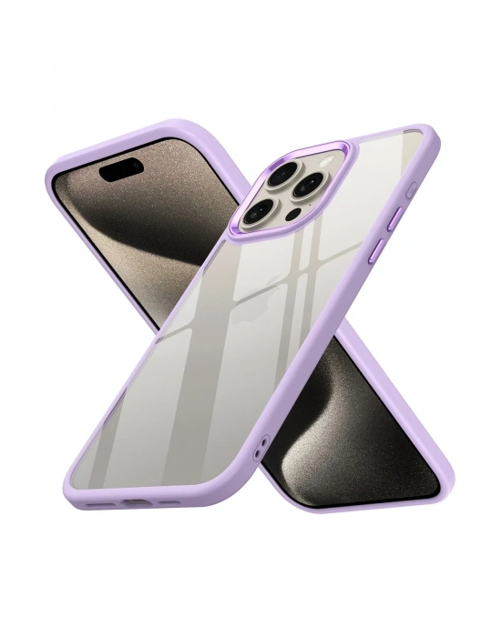 Newface iPhone 15 Pro Max Kılıf Power Silikon - Lila