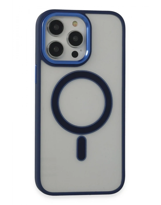 Newface iPhone 15 Pro Max Kılıf Room Magneticsafe Silikon - Lacivert