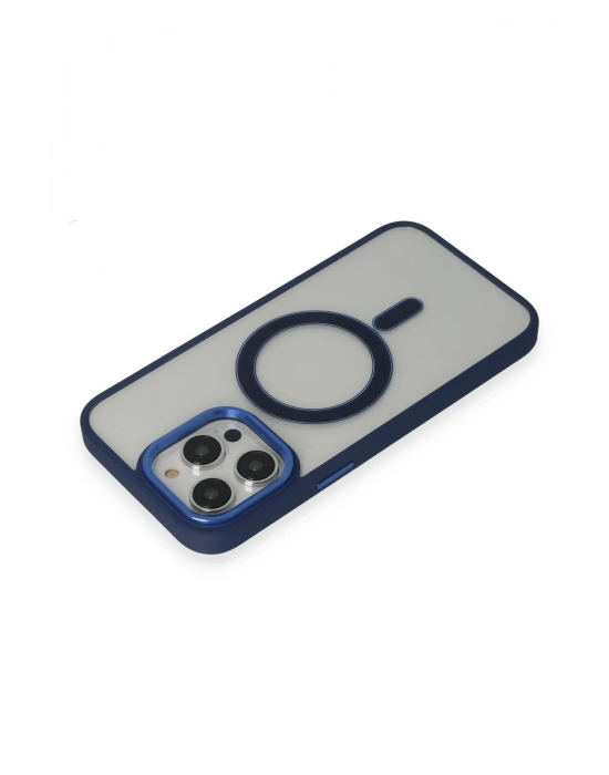 Newface iPhone 15 Pro Max Kılıf Room Magneticsafe Silikon - Lacivert