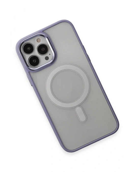 Newface iPhone 15 Pro Max Kılıf Room Magneticsafe Silikon - Lila