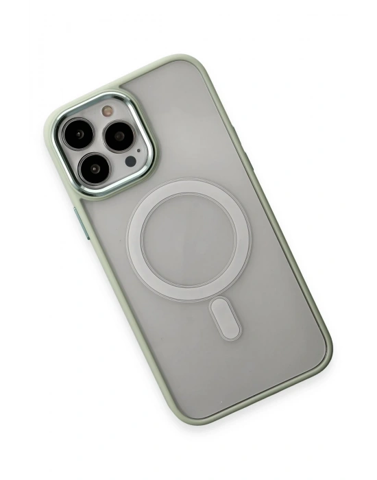 Newface iPhone 15 Pro Max Kılıf Room Magneticsafe Silikon - Su Yeşili