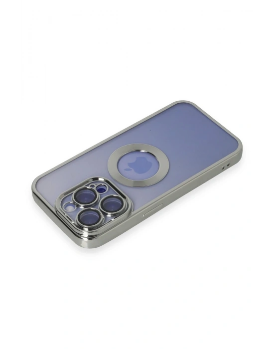 Newface iPhone 15 Pro Max Kılıf Slot Silikon - Gümüş
