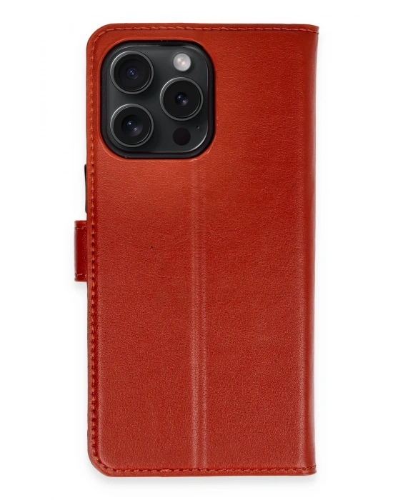 Newface iPhone 15 Pro Max Kılıf Trend S Plus Kapaklı Kılıf - Kırmızı