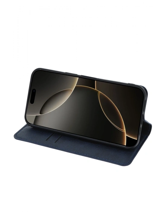 Newface iPhone 15 Pro Max Kılıf Trend S Plus Kapaklı Kılıf - Lacivert