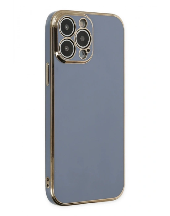 Newface iPhone 15 Pro Max Kılıf Volet Silikon - Mavi