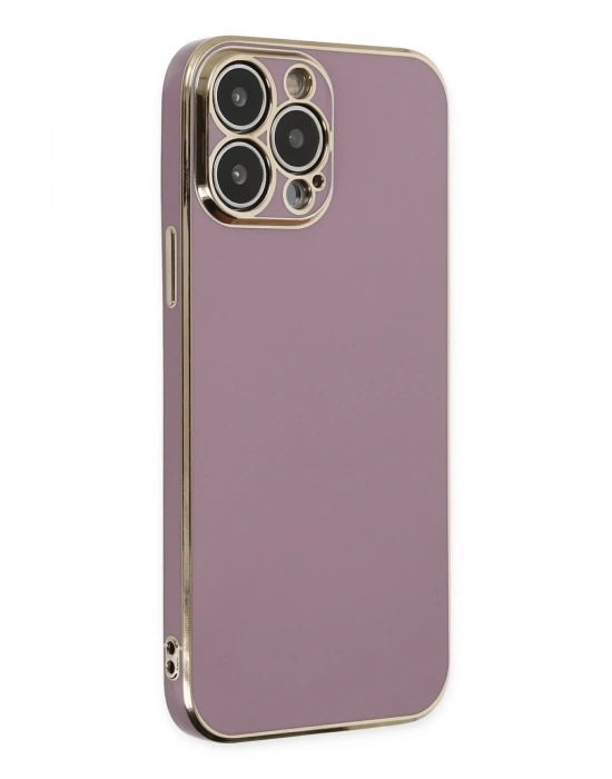 Newface iPhone 15 Pro Max Kılıf Volet Silikon - Mor