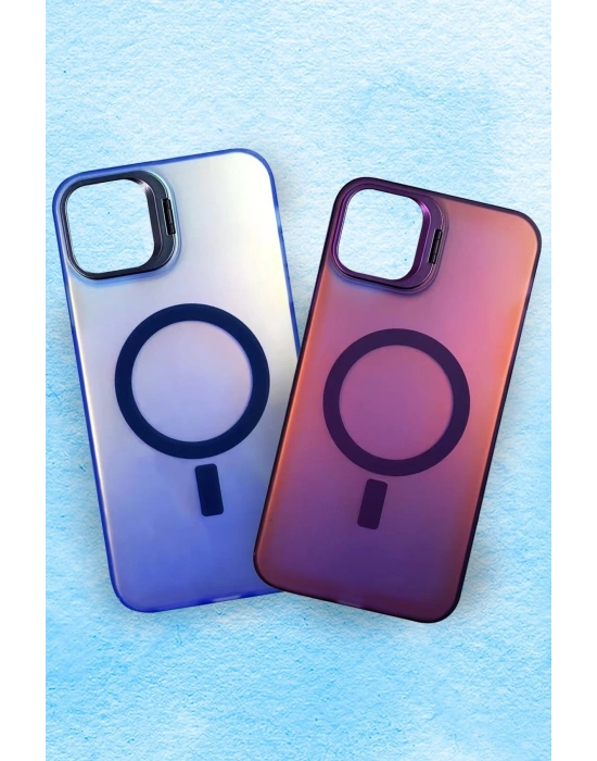 Newface iPhone 15 Pro Max Primera Magsafe Standlı Kapak - Pembe