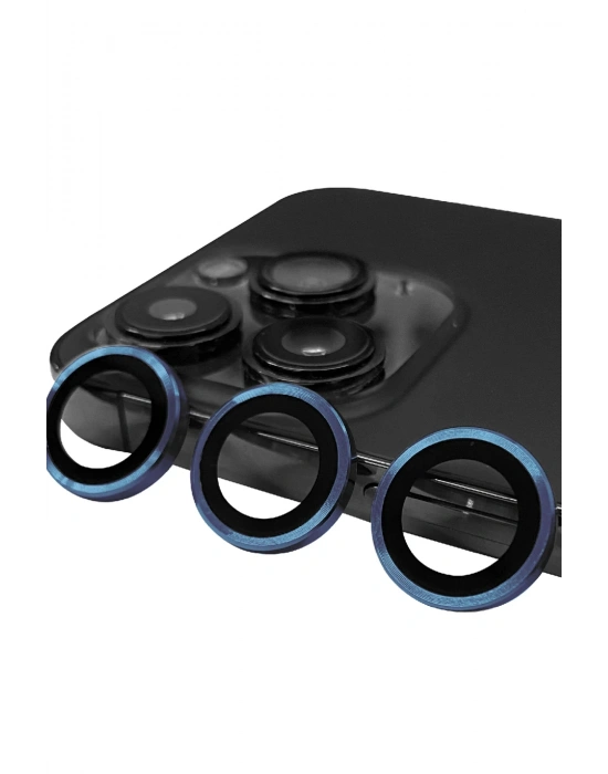 Newface iPhone 15 Pro Max Raze Metal Kamera Lens - Lacivert