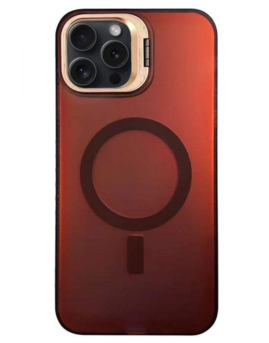 Newface iPhone 15 Pro Primera Magsafe Standlı Kapak - Bordo