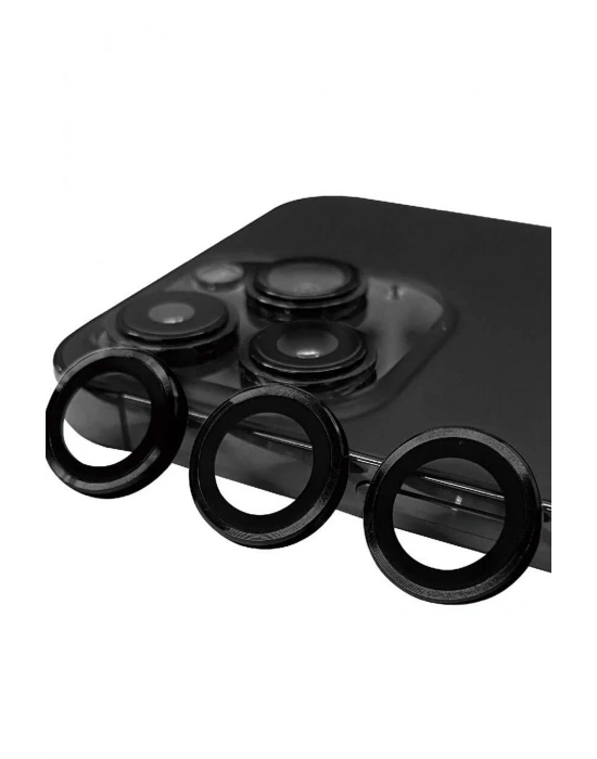 Newface iPhone 15 Pro Raze Metal Kamera Lens - Siyah
