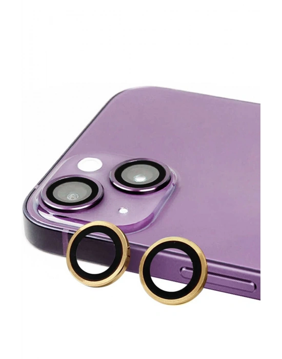 Newface iPhone 15 Raze Metal Kamera Lens - Sarı