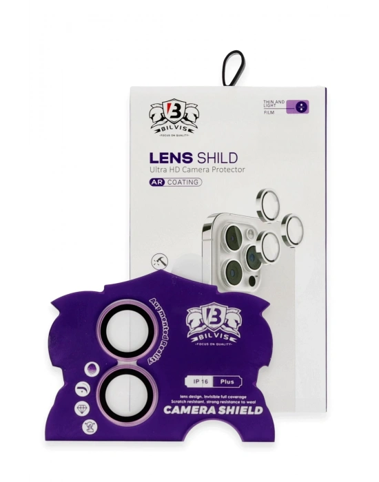 Newface iPhone 16 Bilvis Titan Kamera Lens - Pembe