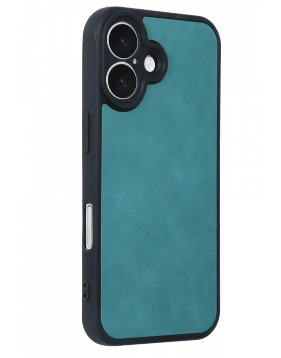 Newface iPhone 16 Kılıf Aras Deri Kapak - Açık Yeşil