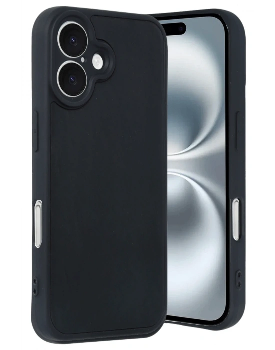 Newface iPhone 16 Kılıf Aras Deri Kapak - Siyah