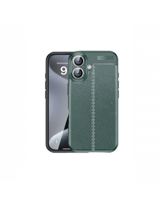 Newface iPhone 16 Kılıf Auto Focus Kapak - Koyu Yeşil
