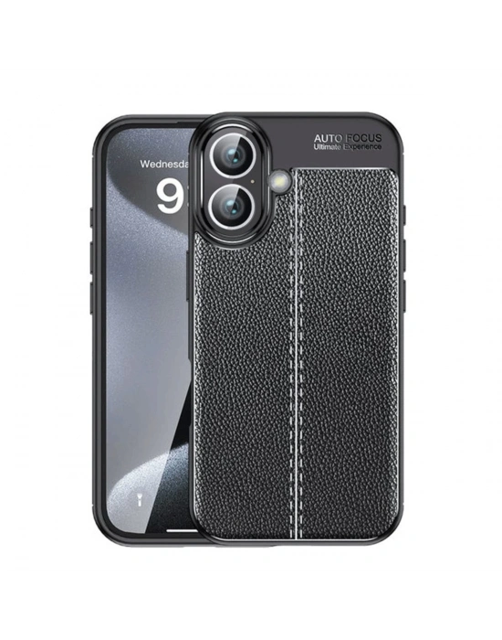 Newface iPhone 16 Kılıf Auto Focus Kapak - Siyah