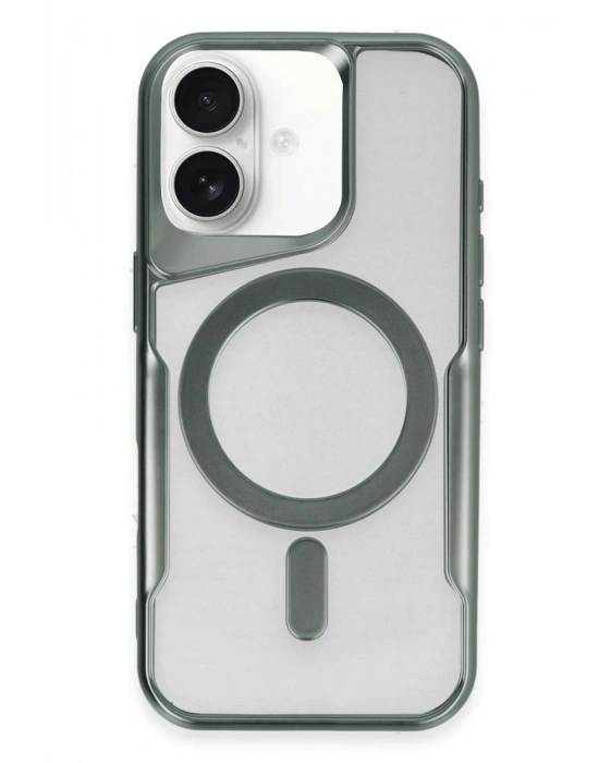 Newface iPhone 16 Kılıf Boyi Magsafe Silikon Kapak - Yeşil