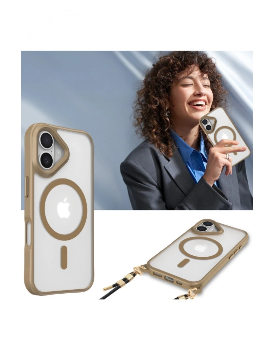 Newface iPhone 16 Kılıf Enka Magsafe Silikon Kılıf - Titan Gri