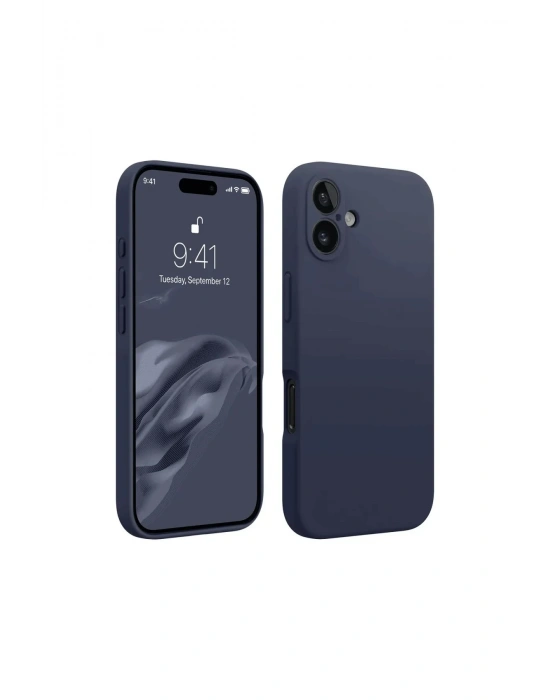 Newface iPhone 16 Kılıf First Silikon - Lacivert