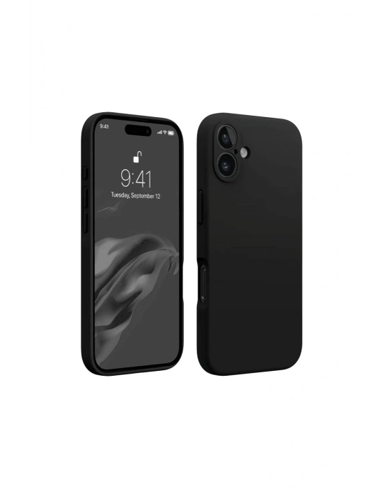 Newface iPhone 16 Kılıf First Silikon - Siyah