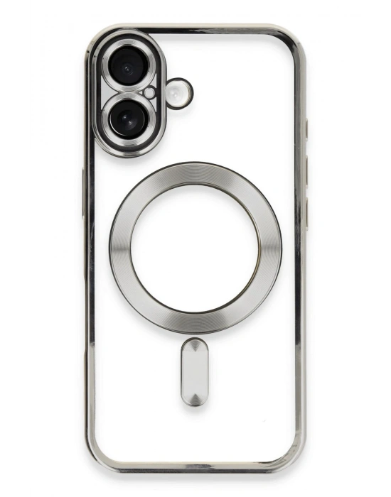 Newface iPhone 16 Kılıf Kross Magneticsafe Kapak - Gümüş
