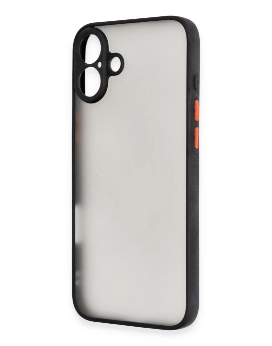 Newface iPhone 16 Kılıf Montreal Silikon Kapak - Siyah