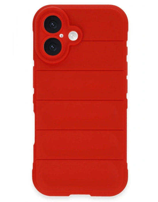 Newface iPhone 16 Kılıf Optimum Silikon - Kırmızı