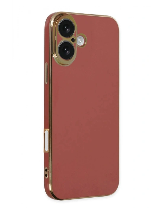 Newface iPhone 16 Kılıf Volet Silikon - Kırmızı