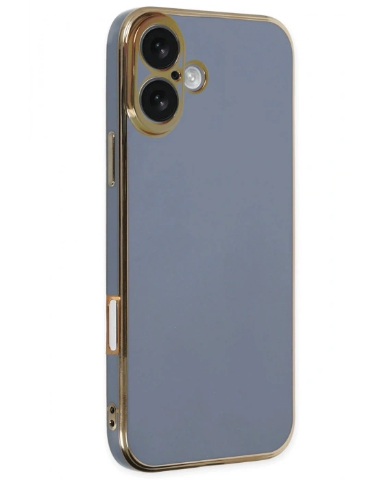 Newface iPhone 16 Kılıf Volet Silikon - Mavi