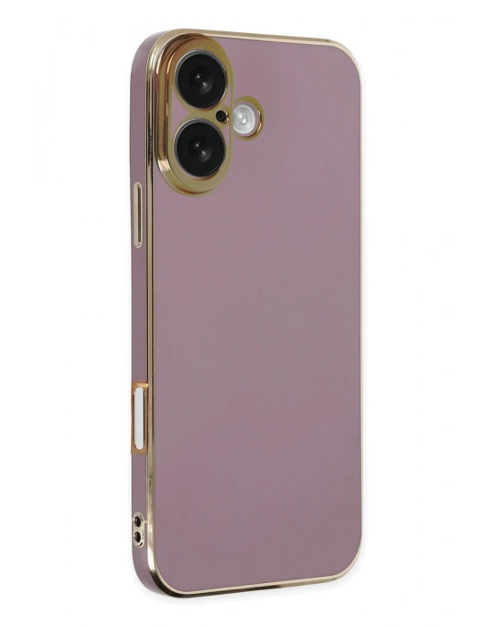 Newface iPhone 16 Kılıf Volet Silikon - Mor