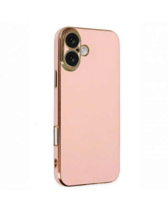 Newface iPhone 16 Kılıf Volet Silikon - Pembe