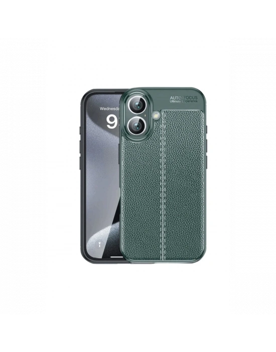 Newface iPhone 16 Plus Kılıf Auto Focus Kapak - Koyu Yeşil