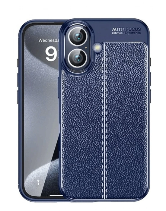 Newface iPhone 16 Plus Kılıf Auto Focus Kapak - Lacivert