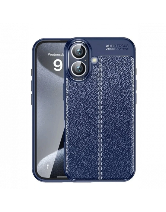 Newface iPhone 16 Plus Kılıf Auto Focus Kapak - Lacivert