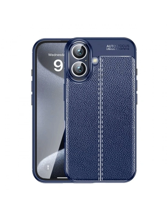 Newface iPhone 16 Plus Kılıf Auto Focus Kapak - Lacivert