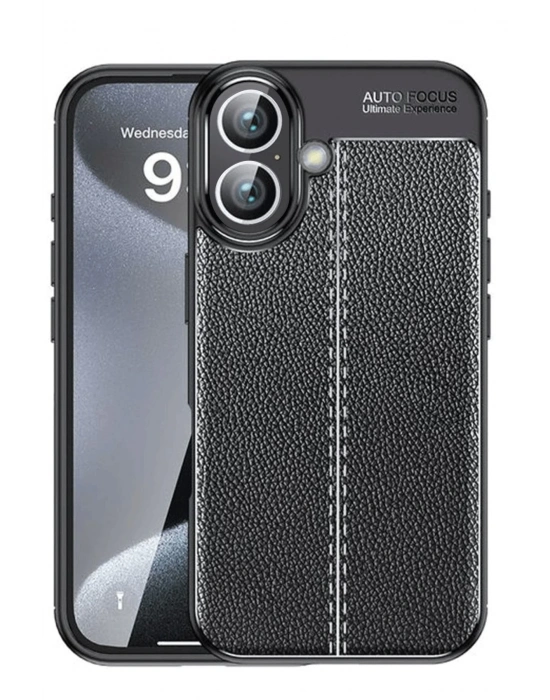 Newface iPhone 16 Plus Kılıf Auto Focus Kapak - Siyah