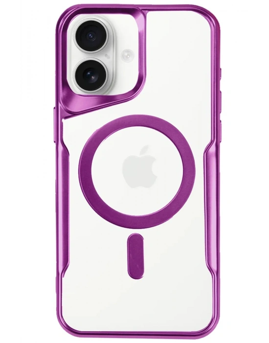 Newface iPhone 16 Plus Kılıf Boyi Magsafe Silikon Kapak - Pembe