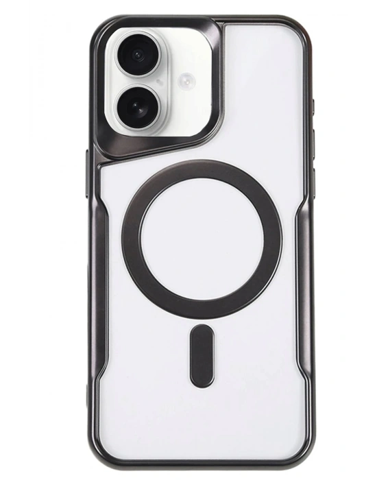 Newface iPhone 16 Plus Kılıf Boyi Magsafe Silikon Kapak - Siyah