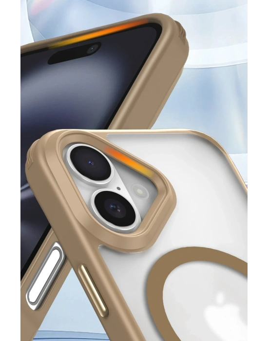 Newface iPhone 16 Plus Kılıf Enka Magsafe Silikon Kılıf - Titan Gri